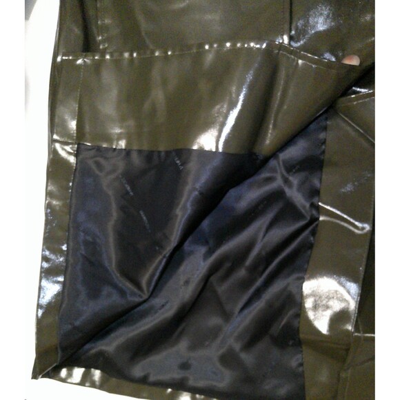 New NWT $595 Jane Post Iconic Raglan Slicker Rain Coat Hood Women XS Vest Green - Picture 4 of 7